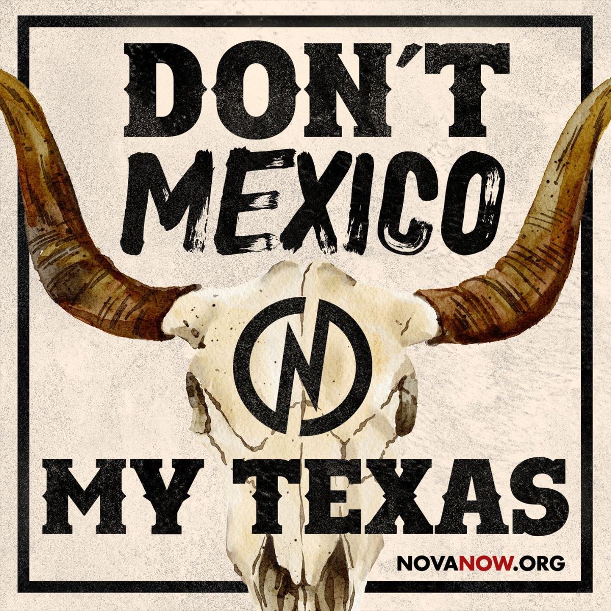 NOVANOWUSA's tweet image. Keep an eye out for new NOVA stickers down in Texas, the (quickly receding) edge of Western civilization.