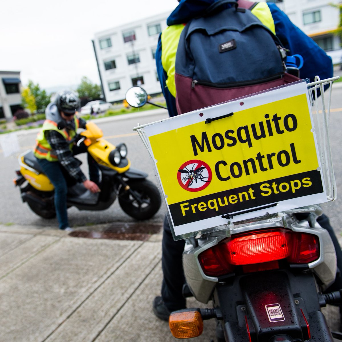 We’re taking our mosquito control program to the streets this weekend!

From July 19 to 23 (weather permitting), crews in hi-vis vests on scooters and e-bikes will be treating 12,000+ roadside catch basins across Central Okanagan communities to help stop mosquito larvae before