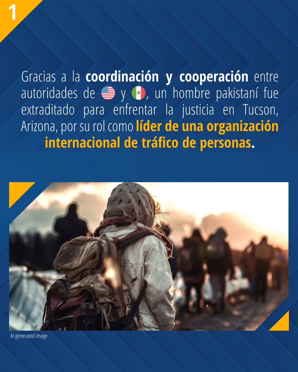 USEmbassyMEX's tweet image. 🦅 En este #JuevesDeJusticia: 1. cooperación 🇺🇸🇲🇽 logra extradición de un cabecilla de organización criminal que traficaba personas. 2. 🇲🇽 extradita a operador de cártel buscado por 🇺🇸3. Distribuidores de drogas son detenidos en CDMX. #SegurosJuntos