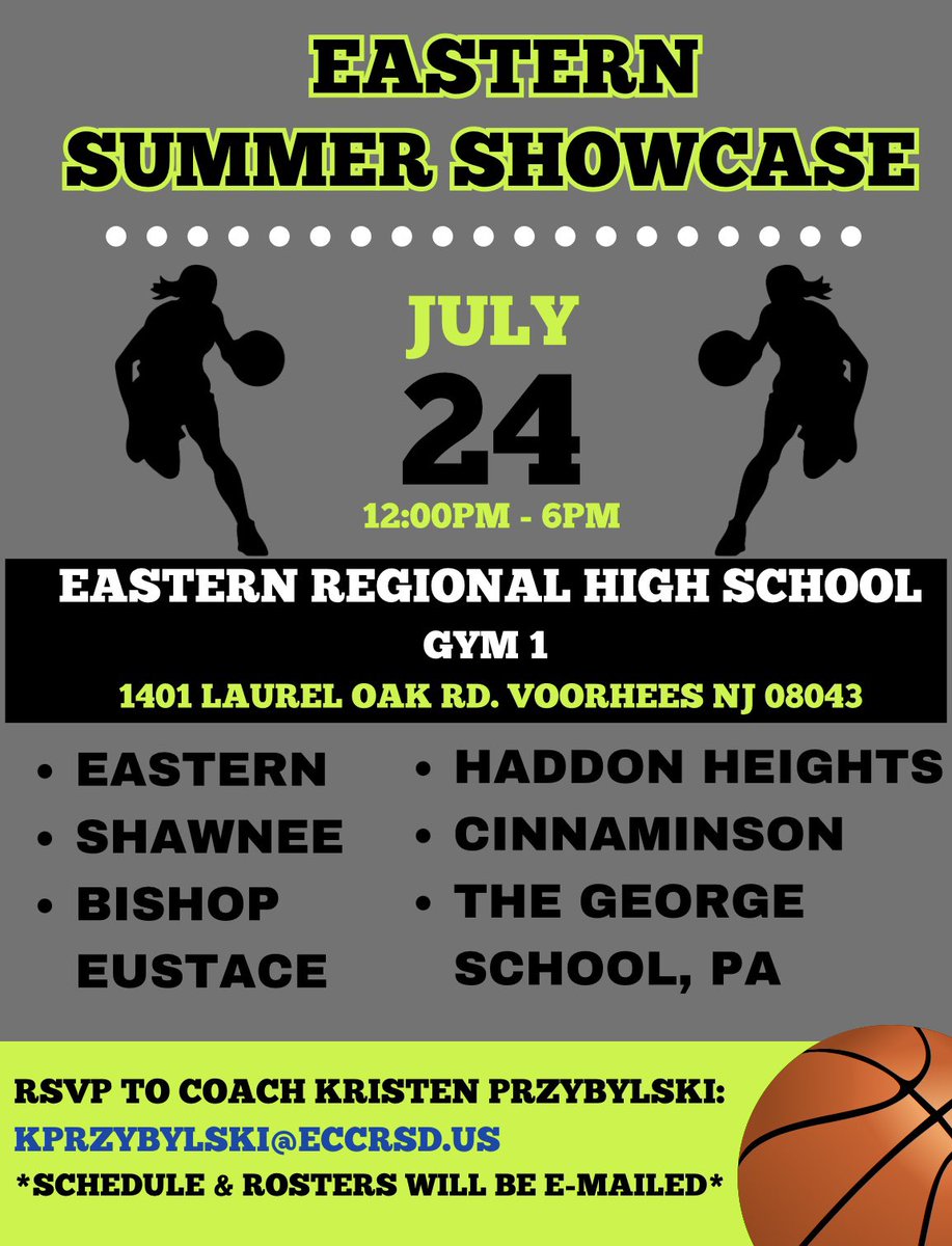 ECCRSDGirlsBB's tweet image. 2nd Annual Showcase
@shawneeladybbal @BEPrepGirlsBB @3HSGirlsBball @easternviking @GeorgeSchool