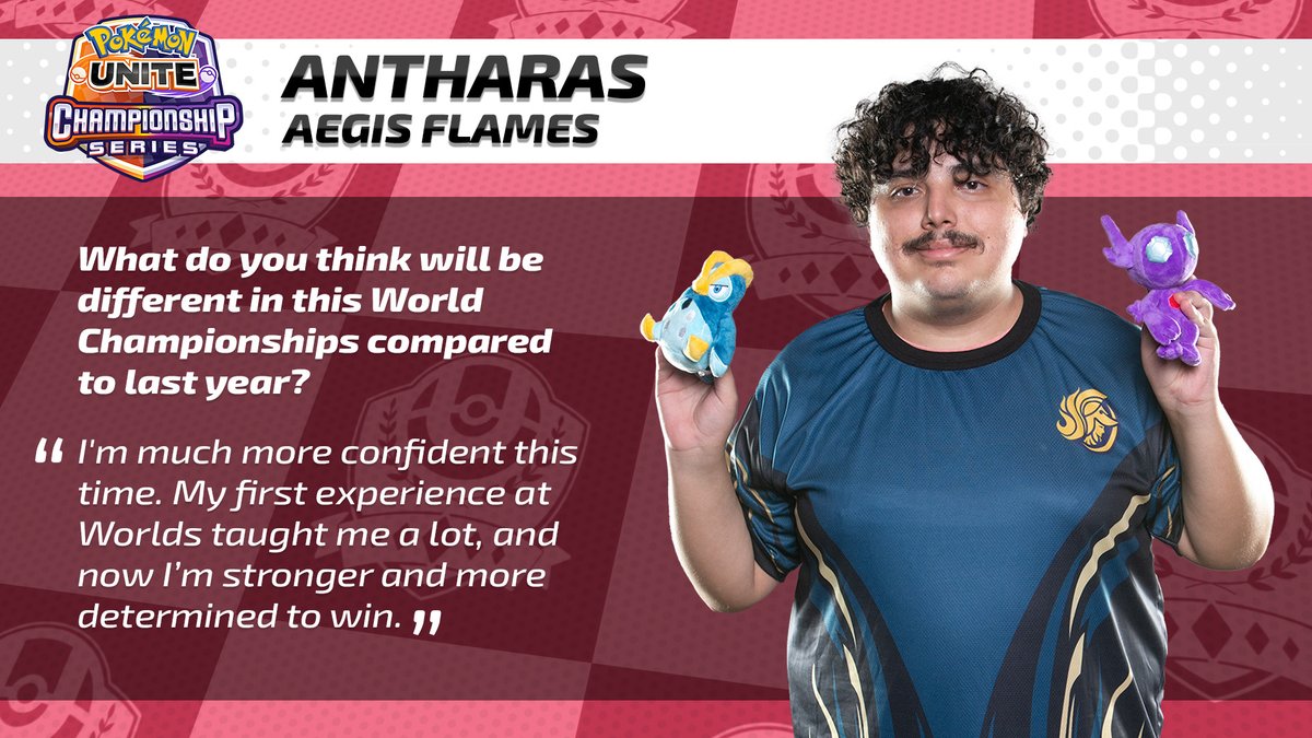 UniteEsports's tweet image. With experience from Worlds 2024, @Antharas_ is ready to burn bright with BR region representatives @aegisflames in Anaheim! 🔥
#PokemonUNITE | #UNITEesports