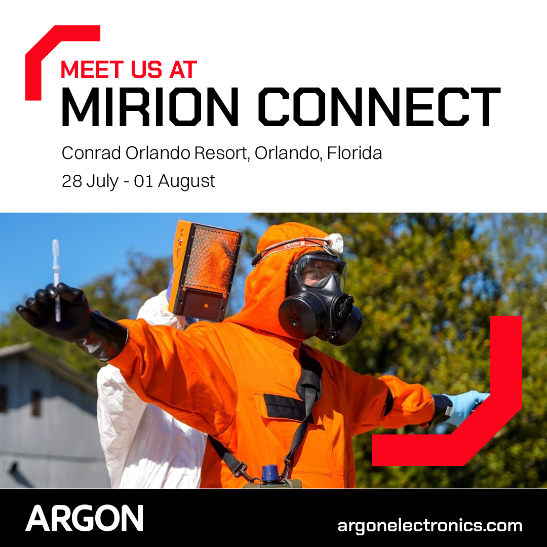 🙌Meet us at Mirion Connect 2025.

📆 July 28 - August 1
📍 Orlando, Florida

#NuclearIndustry #MirionConnect #HazMat #HazMatTraining #ArgonElectronics #NuclearPower #Nuclear #NuclearSafety #NuclearEnergy #CBRN