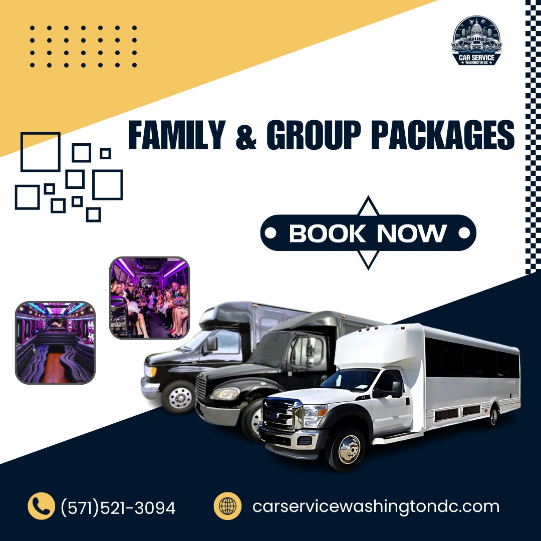 CarServiceWDC's tweet image. Family &amp;amp; Group Packages – Travel Together in Comfort:
Visit: carservicewashingtondc.com
Contact Now:(571)521-3094
#CarServiceWashingtonDC #familytravel #grouptransportation #carservice #TravelTogether #LuxuryRide #ChauffeuredService
#events #familyfriendly #groupride