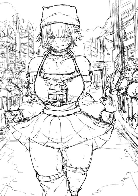 散歩のラフできたー 