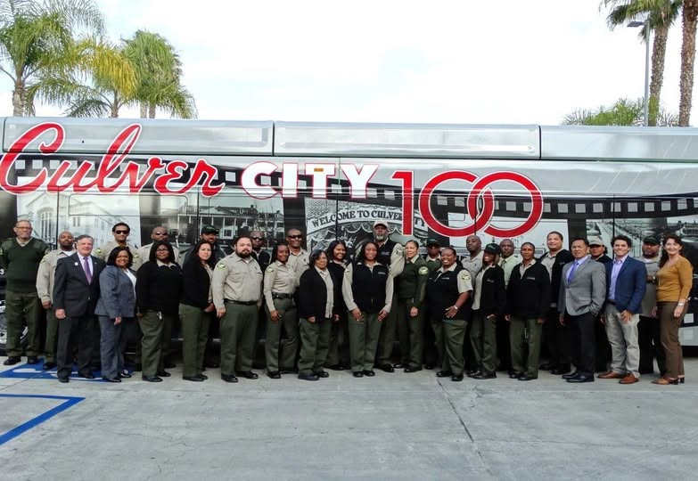CulverCityBus's tweet image. #ThrowbackThursday 🚍 In celebration of Culver City's Centennial in 2017, Culver CityBus rolled out a special commemorative bus wrap to mark the occasion!