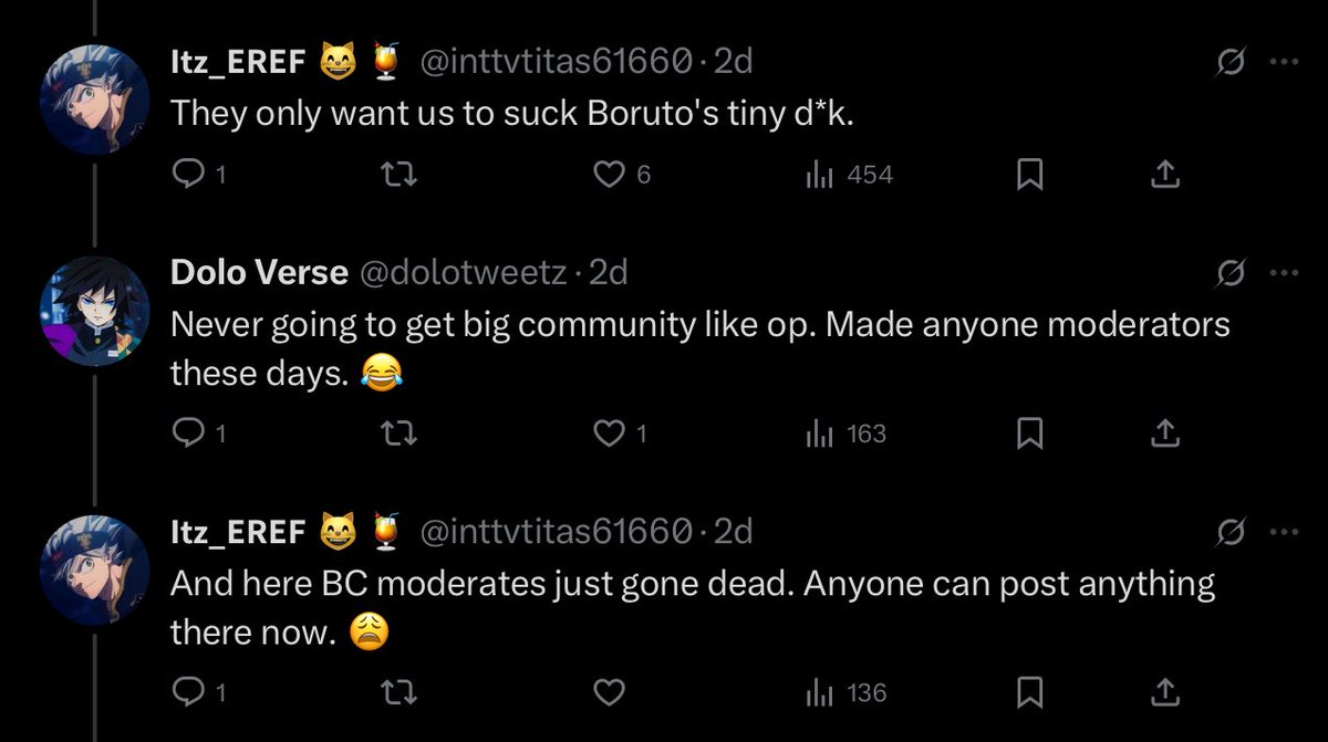 sasukeslefthand's tweet image. This person was literally a Boruto hater trying to sneak his way into the community by pretending to be a fan and there’s actual people BELIEVING/GASSING their bait 😭 If you come across posts like these just ignore them, the mods know and double check whatever they do