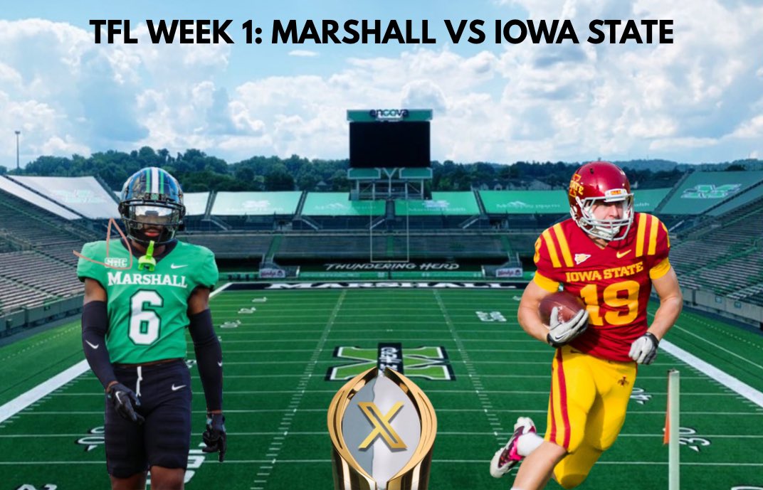 TFLMarshall's tweet image. SCHEDULE LEAK #2
MARSHALL VS #17 IOWA STATE TO OPEN UP THE YEAR!🔥🏈
TFL Marshall NEEDS you to start 1-0 fellas! Your Likes. Your Support. And a THUNDERING HERD WIN. #WeAreMarshall
