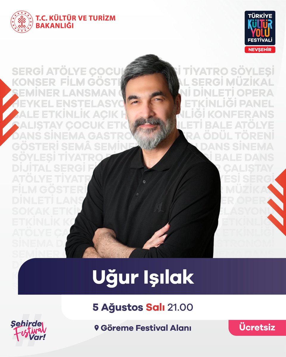 Uğur Işılak 5 Ağustos Nevşehir’de ♥️

#NevşehirKültürYoluFestivali
#TürkiyeKültürYoluFestivali