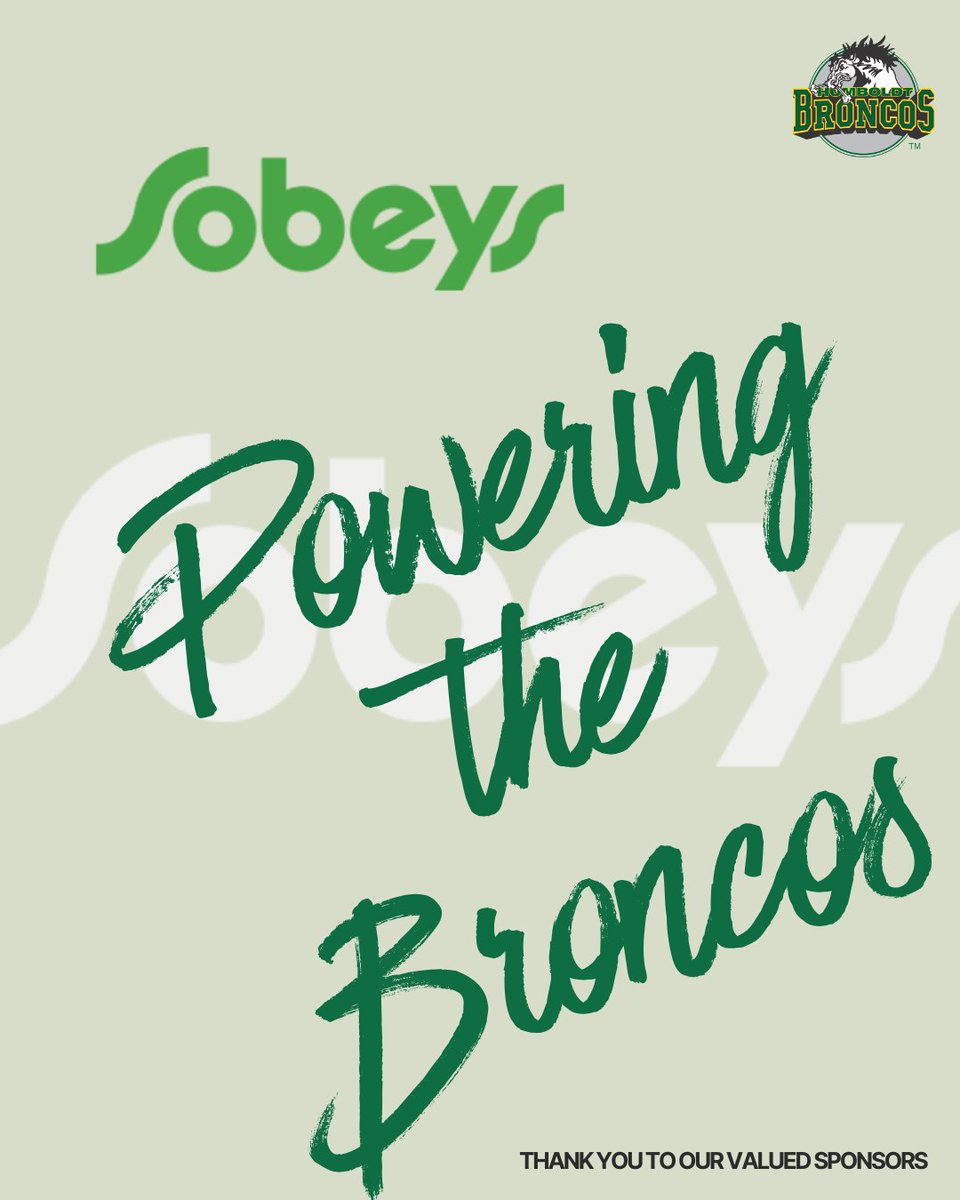 HumboldtBroncos's tweet image. A huge thank you to Humboldt Sobeys for their continued support of the Humboldt Broncos this season!
From fresh groceries to fresh game day energy, Sobeys helps fuel our team, our fans, and our entire community. Their commitment to supporting local makes a lasting impact both in…