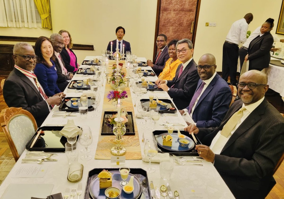 Honored to join dinner hosted by the Ambassador of Japan to Kenya, H. E. Mr. Hiroshi Matsuura in honour of Amb. Ben Ogutu to celebrate the Government of Japan's conferment of the Order of the Rising Sun, Gold and Silver Star upon him.

Amb. Ogutu was awarded for his significant