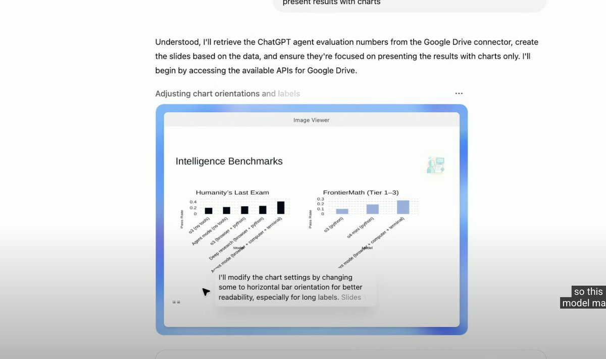 kimmonismus's tweet image. A few first remarks about ChatGPT Agent
disclaimer: I haven't tested it yet, the comments are based on the livestream
First of all, what makes OpenAI great is similar to what made Apple great. Minimalist design, mass access and ease of use. OpenAI continues to represent these…