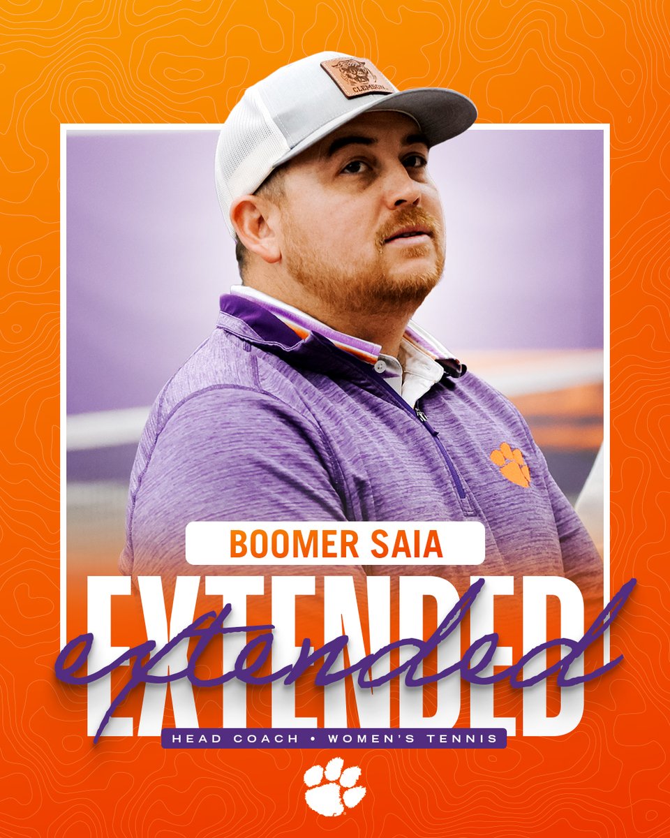 ClemsonWTennis's tweet image. Signed on the dotted line!✍🏻
Head Coach Boomer Saia has signed a contract extension through the 2030 season
#OB