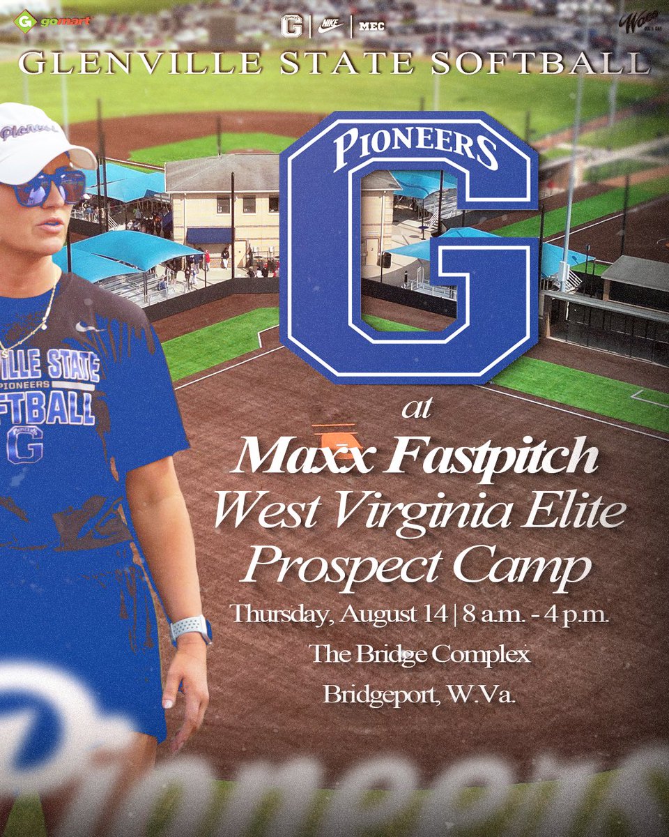 Glenville State University Softball (@gsu_softball_) on Twitter photo 🚨🚨🚨🚨
Glenville State Softball will be at the <a href="/MaxxFastpitch/">Maxx Fastpitch Softball Camps 🥎</a> West Virginia Elite Prospect Camp on August 14th!
In addition, <a href="/CoachScoone/">Sara Scoone</a> will be an instructor with 7️⃣ other colleges!
Sign up using the link below ⤵️
📝 bit.ly/MaxxFastpitchS…
#GoPioneers 🚨🚨🚨🚨
Glenville State Softball will be at the <a href="/MaxxFastpitch/">Maxx Fastpitch Softball Camps 🥎</a> West Virginia Elite Prospect Camp on August 14th!
In addition, <a href="/CoachScoone/">Sara Scoone</a> will be an instructor with 7️⃣ other colleges!
Sign up using the link below ⤵️
📝 bit.ly/MaxxFastpitchS…
#GoPioneers