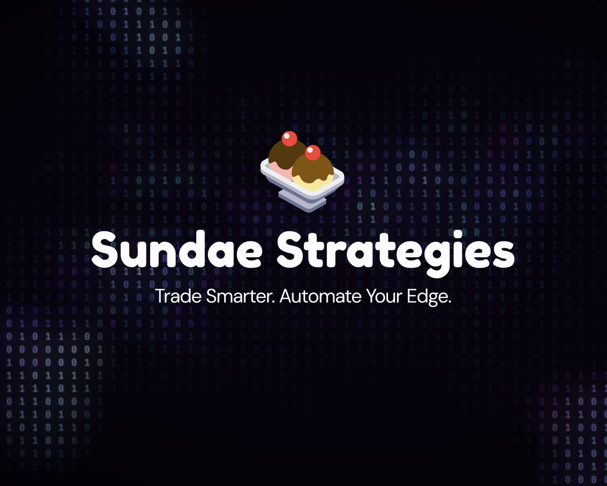 SundaeSwap's tweet image. Trade Smarter. 
Automate Your Edge.

#SundaeStrategies