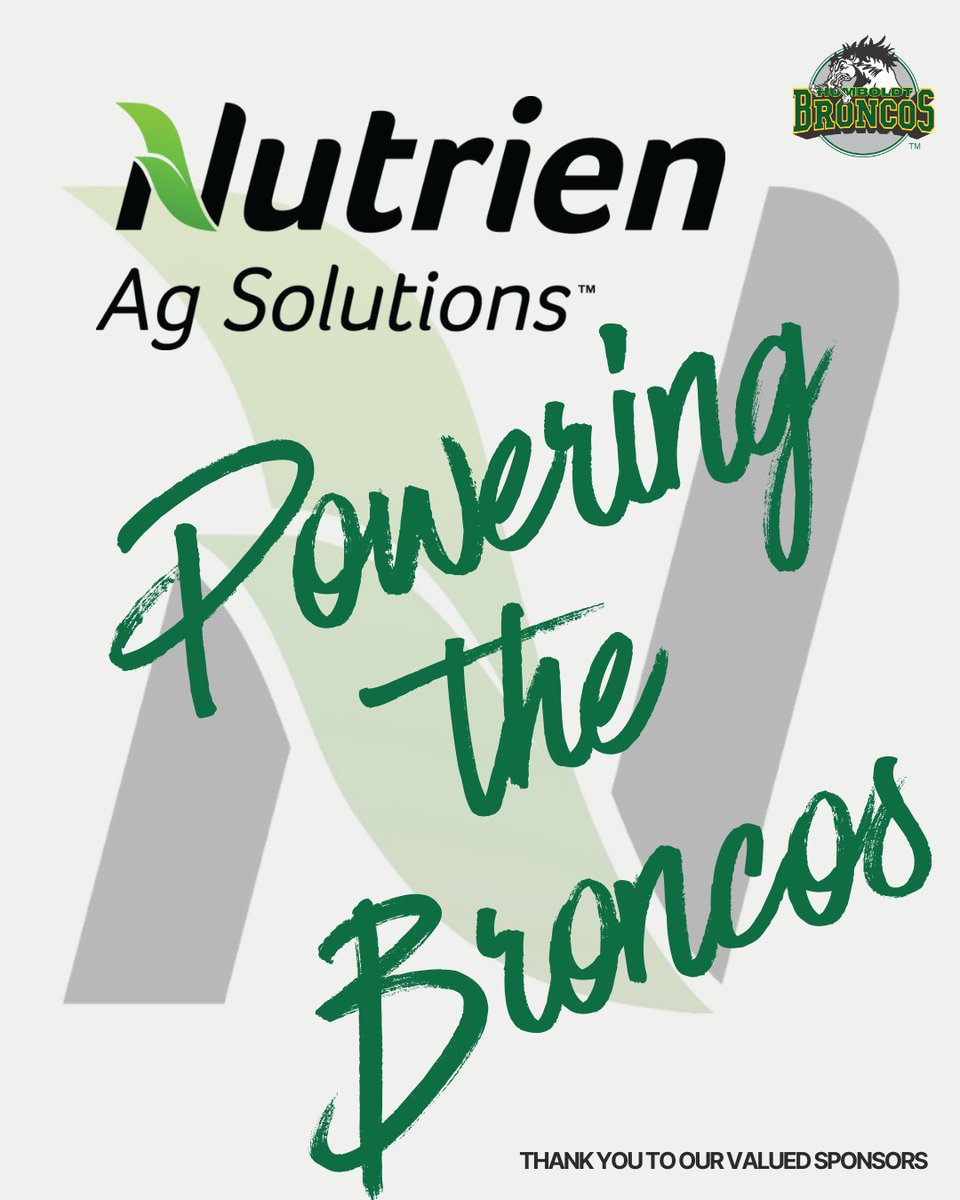 HumboldtBroncos's tweet image. Thank you to Nutrien Ag Solutions for their continued support of the Humboldt Broncos this season!
Deeply rooted in agriculture and community, Nutrien Ag helps grow more than just crops — they help grow local hockey too. Their commitment to supporting grassroots initiatives like…