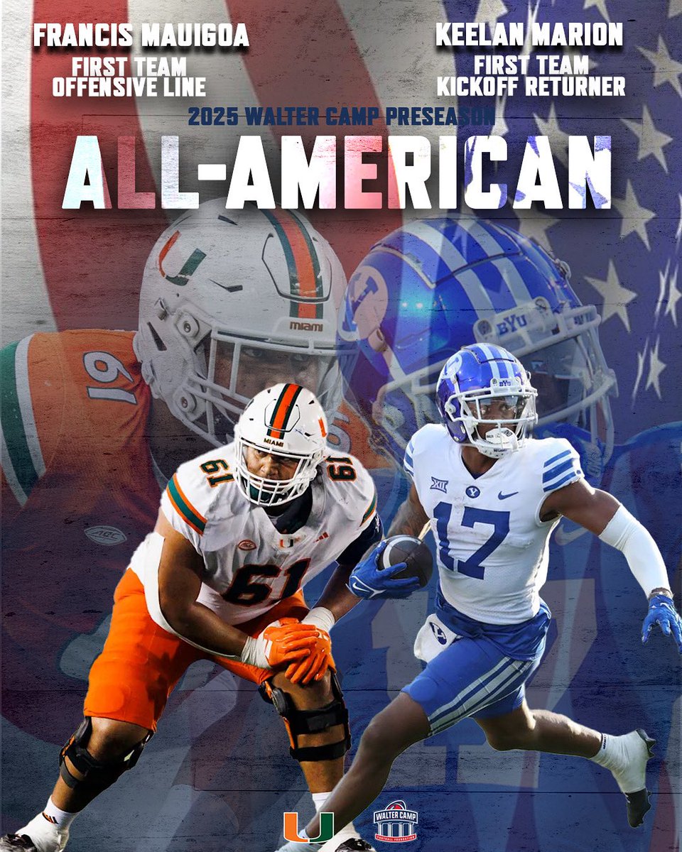 WalterCampFF's tweet image. In case you missed it - the nation's oldest All-America team has selected its 2025 Preseason All-Americans.
Did you know: Former Hurricane and Oakland Raider Ted Hendricks was a two-time Walter Camp All-American in 1967 and 1968.
