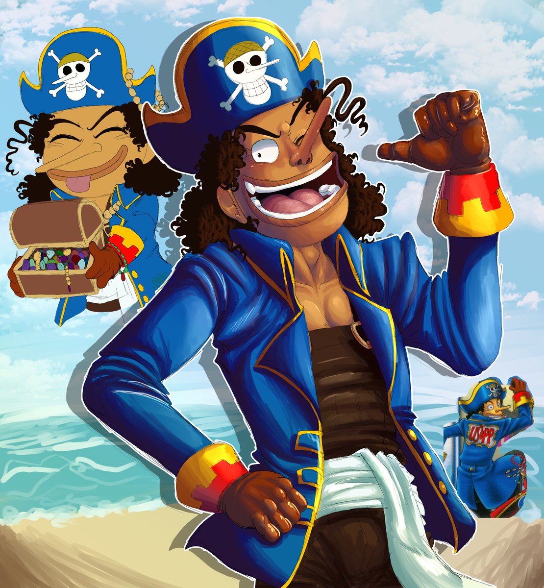Soppyzone's tweet image. A blue Usopp for you guys today :&apos;&apos;3
#usopp #onepiece #Onepiecefanart