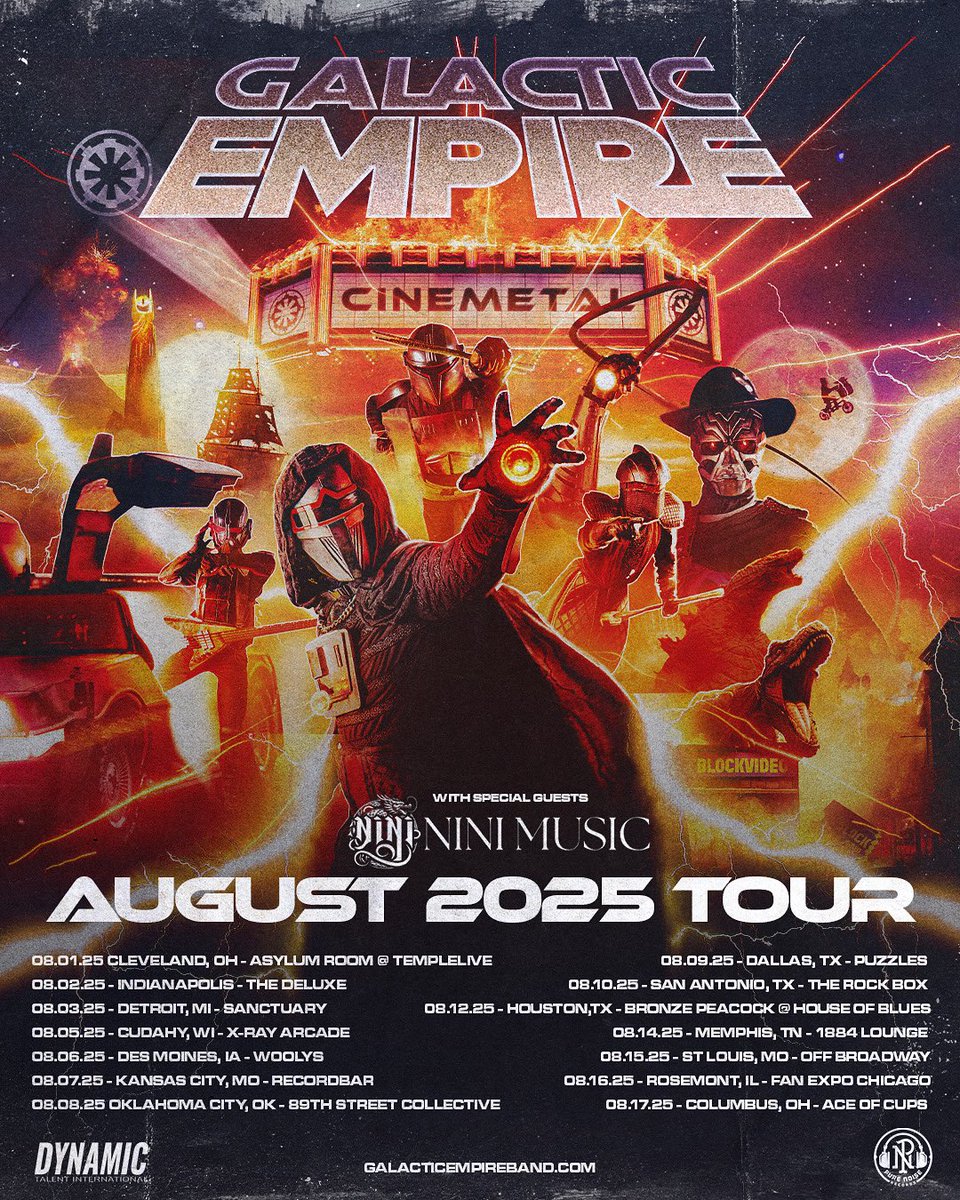 GalacticEmpire8's tweet image. Tickets for our shows in August are on sale now. galacticempireband.com