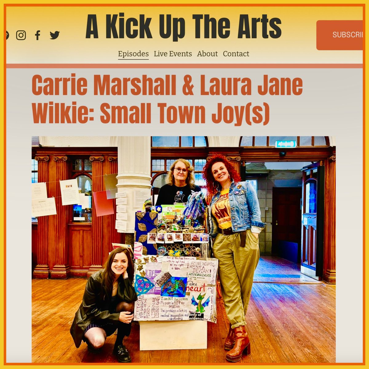 Nicola_Meighan's tweet image. A joy to chat music, books, community, more with Carrie Marshall and
@laurajwilkie at the absolute - official! - sanctuary that is Glasgow @womenslibrary. Listen wherever you get your podcasts, then come to our
@edbookfest bash in August! Or else. edbookfest.co.uk/the-festival/w⦠@404Ink