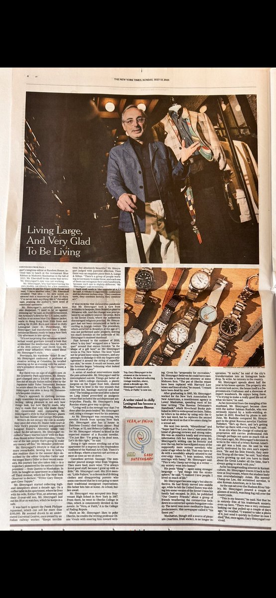 Shteyngart's tweet image. On the front page of the paper of record! And with a non-triggering headline!
