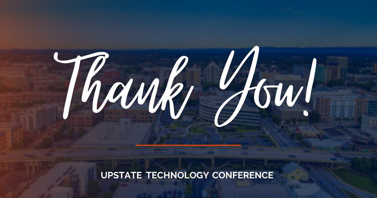 upstatetech's tweet image. Thank you to all of our amazing participants! We've had two days and over 200 great sessions. #2025UTC