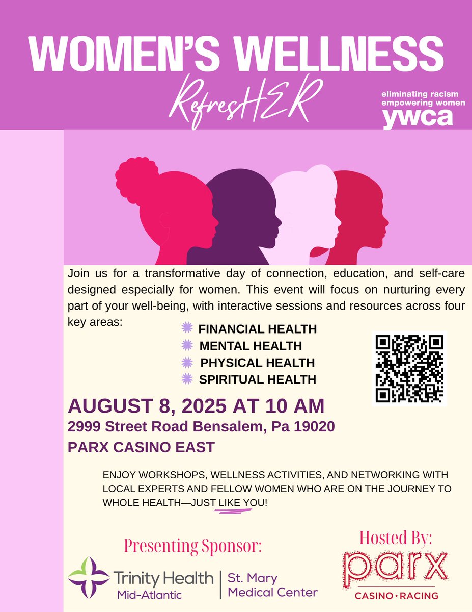 This FREE event is designed to nurture every part of your well-being with engaging workshops and wellness activities led by local experts.

Registration is Required: lp.constantcontactpages.com/ev/reg/8h4utjx

WANTED: Sponsors and Vendors!!! 

#WomensWellness #RefresHER #YWCAbucks #EmpoweredWomen