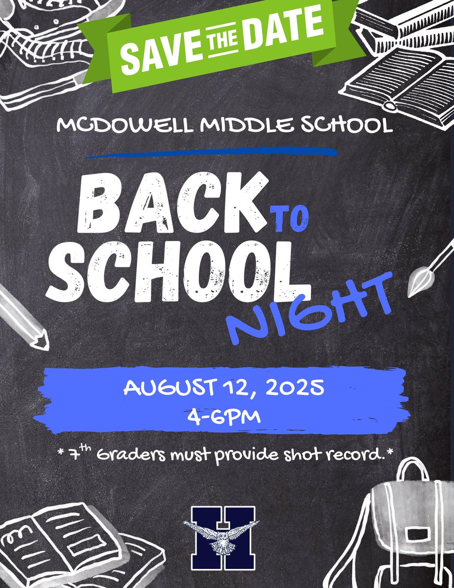 hondoisd1's tweet image. Save the Date for our Back to School Night
August 12, 2025
4-6pm
*7th Grade students must have an up to date shot record on file. edl.io/n2086766