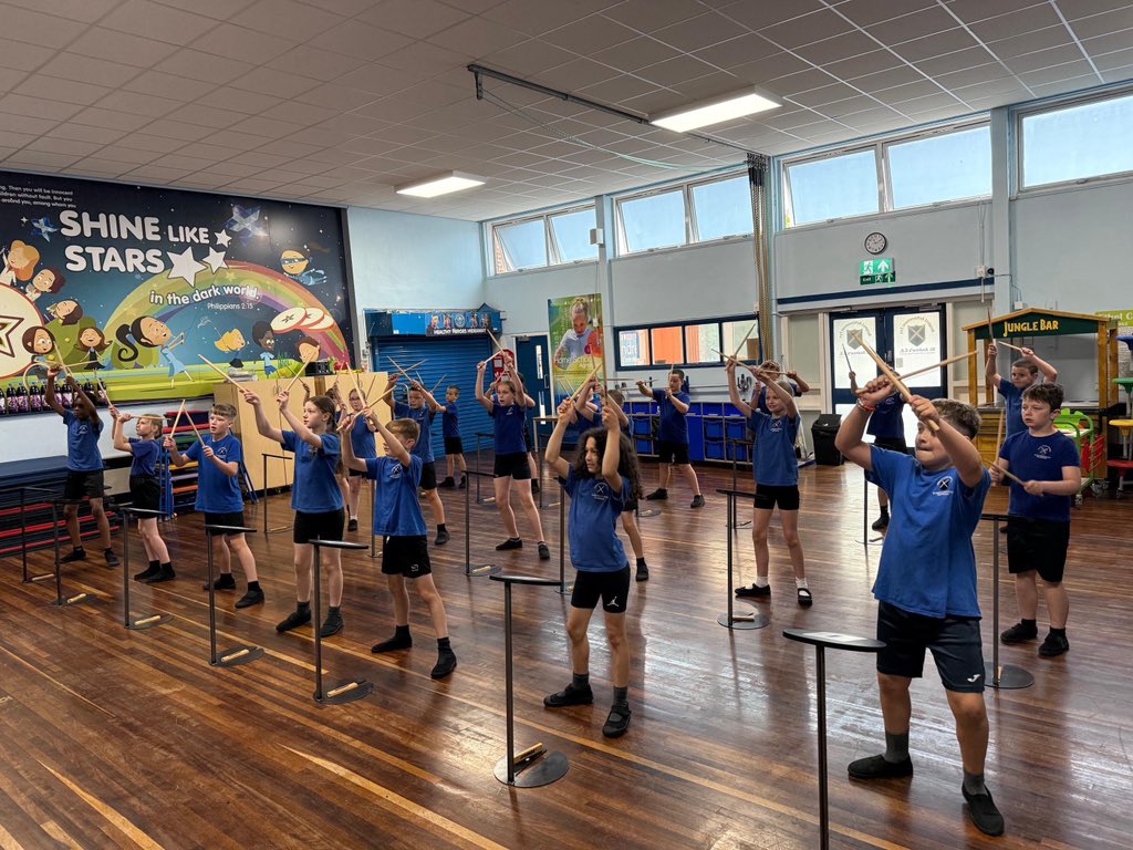 standrewscep's tweet image. In PE, Class 5a enjoyed Drumba for the first time. 🥁 🌟
