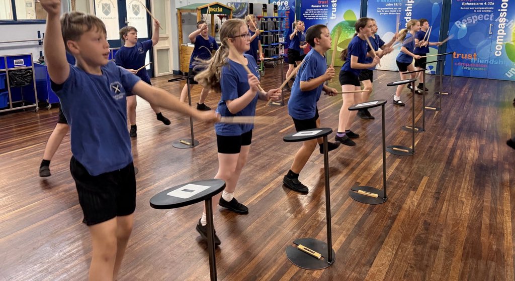 standrewscep's tweet image. In PE, Class 5a enjoyed Drumba for the first time. 🥁 🌟