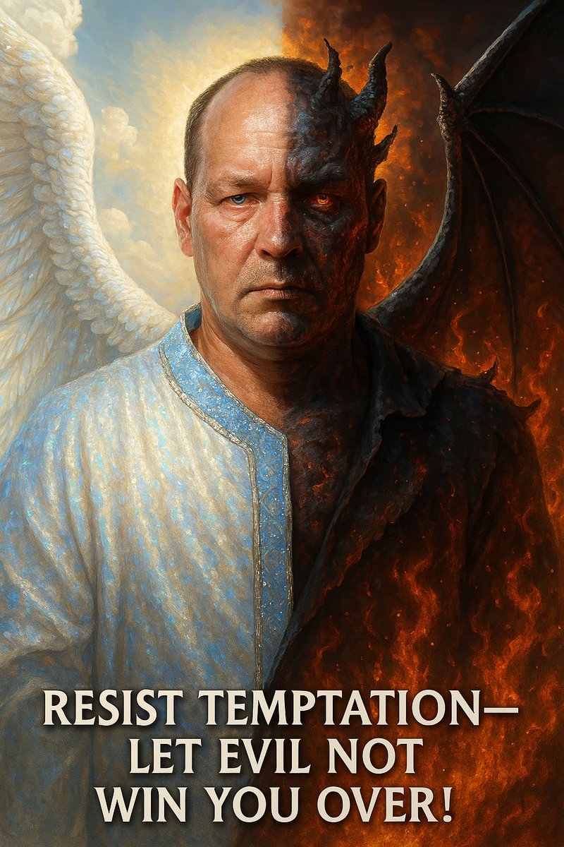 TCony85's tweet image. Every day is a struggle. We have an angel whispering in one ear, and a demon whispering in the other ear. Every day we must choose which one to listen to.