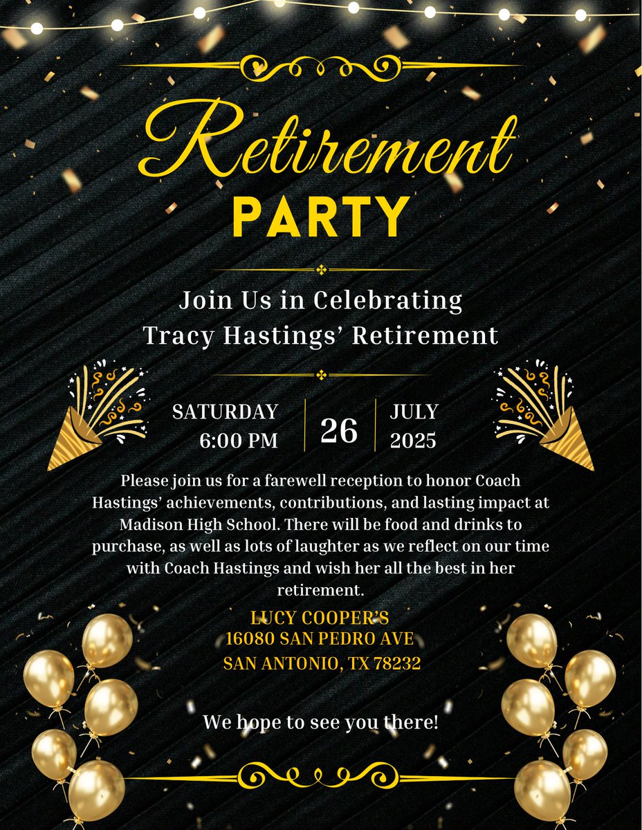 Please join us in celebrating Coach Hastings and her Madison Legacy!