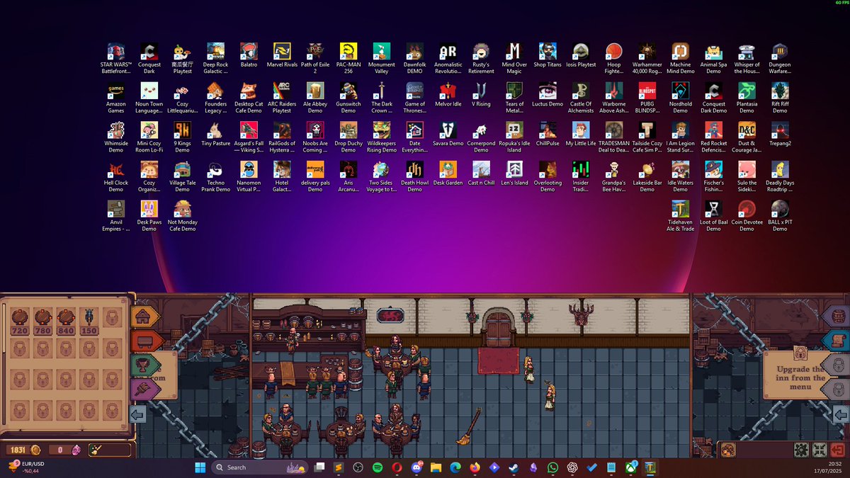 Tidehaven'da 200 saatim var, mid sal...

En iyi açılış buildi 4 masa atıp 2. çağa geçmek. 

C side'ı smoklayıp Kitchen'dan arpa lapası alıyors...

Hayır delirmedim. Oyunumuzu public teste sokuyoruz.🛠️
Sessizce Playtest açtık, yarın mass bir playtest duyurusu daha geliyor. 🖐️