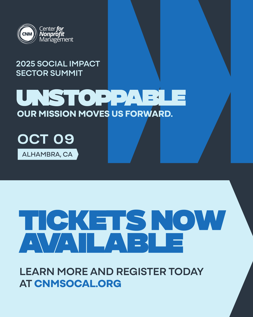 Registration is OPEN for CNM’s 2025 Social Impact Sector Summit! This year’s theme, "Unstoppable: Our Mission Moves Us Forward," celebrates the courage, resilience, and power of SoCal nonprofits. We hope to see you there. Register now here: lnkd.in/gTRWbpau