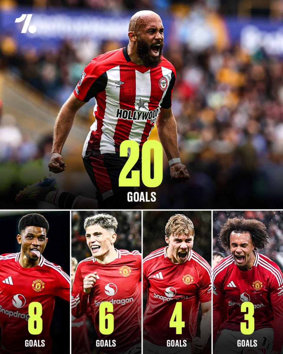 Martien 🇳🇱 (@martienball) on Twitter photo Bryan Mbeumo scored just one Premier League goal less than Amad, Garnacho, Hojlund and Zirkzee COMBINED last season 🤯
📸 <a href="/OneFootball/">OneFootball</a> Bryan Mbeumo scored just one Premier League goal less than Amad, Garnacho, Hojlund and Zirkzee COMBINED last season 🤯
📸 <a href="/OneFootball/">OneFootball</a>