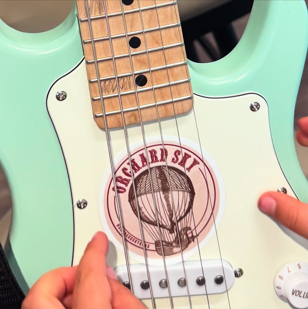 Orchard Sky (@orchardskyband) on Twitter photo What a fantastic guitar sticker!
Spotted on one of Mitch's students' guitars this morning at summer camp.
Want a free sticker? Come find us at <a href="/VanFolkFest/">Vancouver Folk Music Festival</a>! What a fantastic guitar sticker!
Spotted on one of Mitch's students' guitars this morning at summer camp.
Want a free sticker? Come find us at <a href="/VanFolkFest/">Vancouver Folk Music Festival</a>!