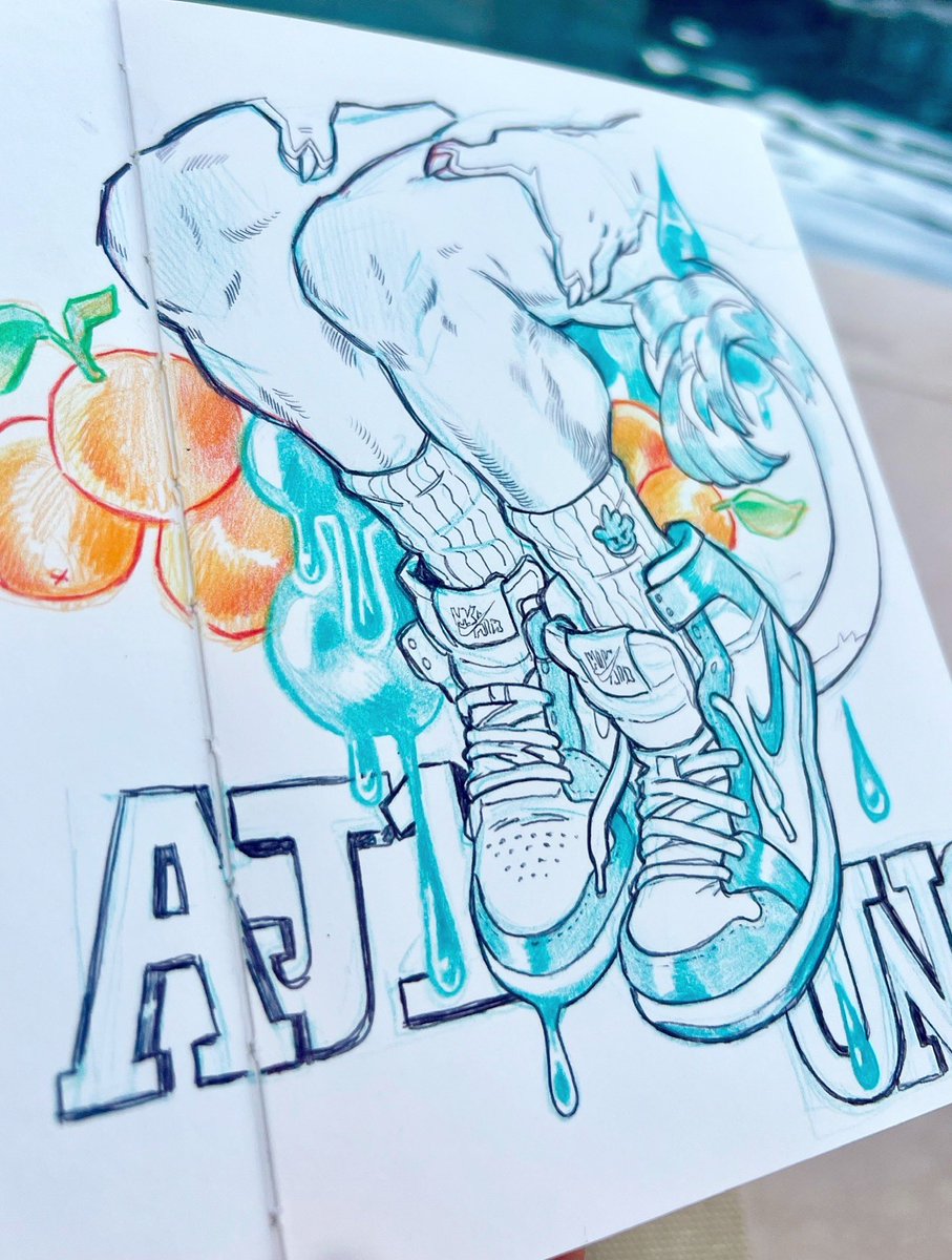 BigRoundLion's tweet image. Started off my little sketchbook, going sneakers mode for these! This was baby’s first pair of sneakers and I utterly destroyed them, they’re still alive to this day ✨