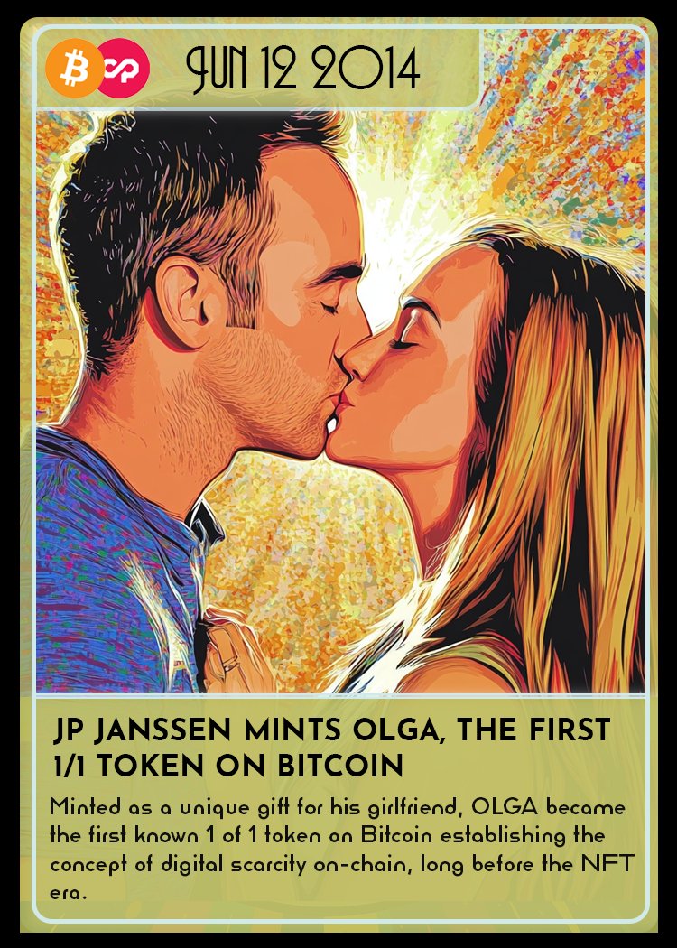 ORBital Marketplace (@orbital_market) on Twitter photo ✨Meet today’s OG-SAN: JP Janssen <a href="/jp_janssen/">JP Janssen</a>, the creator of OLGA!
💎OLGA's creation marked a pivotal moment in digital asset history, establishing on-chain digital scarcity.
♥️As the first known 1-of-1 token minted on the Bitcoin blockchain, it originated as a personal gift ✨Meet today’s OG-SAN: JP Janssen <a href="/jp_janssen/">JP Janssen</a>, the creator of OLGA!
💎OLGA's creation marked a pivotal moment in digital asset history, establishing on-chain digital scarcity.
♥️As the first known 1-of-1 token minted on the Bitcoin blockchain, it originated as a personal gift