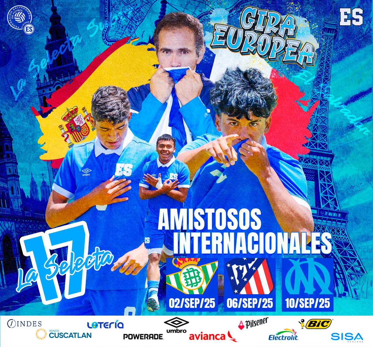 ✈️ | ¡𝐍𝐨𝐬 𝐯𝐚𝐦𝐨𝐬 𝐚 𝐄𝐮𝐫𝐨𝐩𝐚ⵑ 🇪🇸 🇫🇷

Con miras a La Copa Mundial de Fútbol Sub-17 de la FIFA, fijamos rumbo hacia el viejo continente donde jugaremos tres amistosos de preparación ante equipos de categoría mundial 🌍

🔝 La gira comienza en España donde la azulita