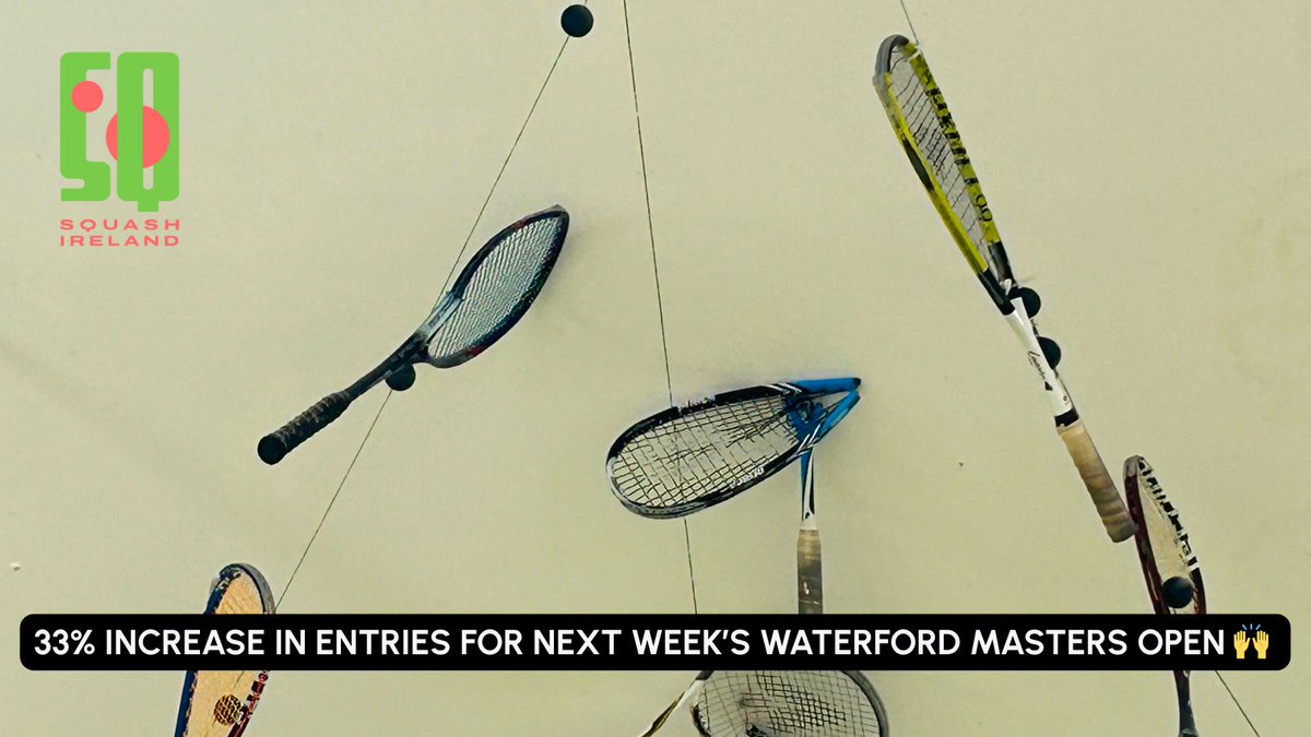 Entries for the July 25th/26th event in Waterford have increased by a third from last year... and you still have until this Saturday to register and join in the fun. #squash #stepintosquash #masterssquash

- Visit sportyhq.com/.../Waterford-…