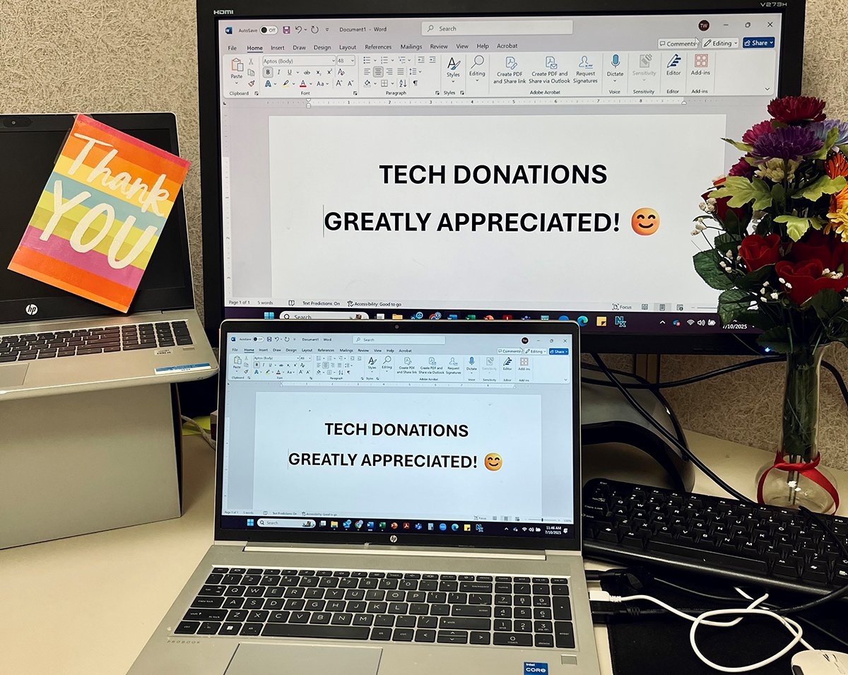 CLEANING UP YOUR CLUTTER?
Consider donating a tech device to SeniorCare. Do you have smartphones, flip phones, laptops, DVD/VCR players, or small/medium flat screen TV’s lying around your home that you would consider donating to someone in need? Call 978-281-1750 Ext 599 for info