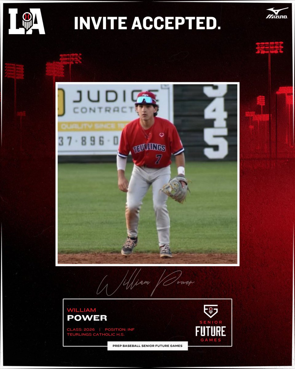 Prep Baseball Louisiana (@prepbaseballla) on Twitter photo 🎟️ 𝐘𝐨𝐮𝐧𝐠𝐬𝐯𝐢𝐥𝐥𝐞, 𝐋𝐀 ➡️ 𝐄𝐦𝐞𝐫𝐬𝐨𝐧, 𝐆𝐀
‘26 William Power (Teurlings Catholic HS) is headed to <a href="/LakePointSports/">LakePoint Sports</a> for the 2025 <a href="/prepbaseball/">Prep Baseball</a> Senior Future Games.
Power hit .474 with 36 RBI & 45 R for the Rebels this past spring. #BeSeen #PBSFG25
<a href="/AlexArmandPBR/">Alex Armand</a> | 🎟️ 𝐘𝐨𝐮𝐧𝐠𝐬𝐯𝐢𝐥𝐥𝐞, 𝐋𝐀 ➡️ 𝐄𝐦𝐞𝐫𝐬𝐨𝐧, 𝐆𝐀
‘26 William Power (Teurlings Catholic HS) is headed to <a href="/LakePointSports/">LakePoint Sports</a> for the 2025 <a href="/prepbaseball/">Prep Baseball</a> Senior Future Games.
Power hit .474 with 36 RBI & 45 R for the Rebels this past spring. #BeSeen #PBSFG25
<a href="/AlexArmandPBR/">Alex Armand</a> |