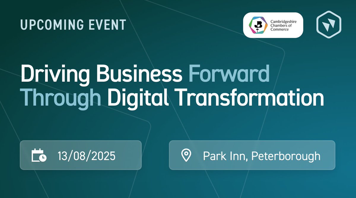 On Wednesday 13th August, join local leaders and change makers for a dynamic breakfast event  
🌏Location: Park Inn by Radisson, Peterborough 
⌚️Time: 8AM-10AM
💻Follow Link to book your place: shorturl.at/IsAjQ #Event #Digital #Kinabase #CambridgeKinetics