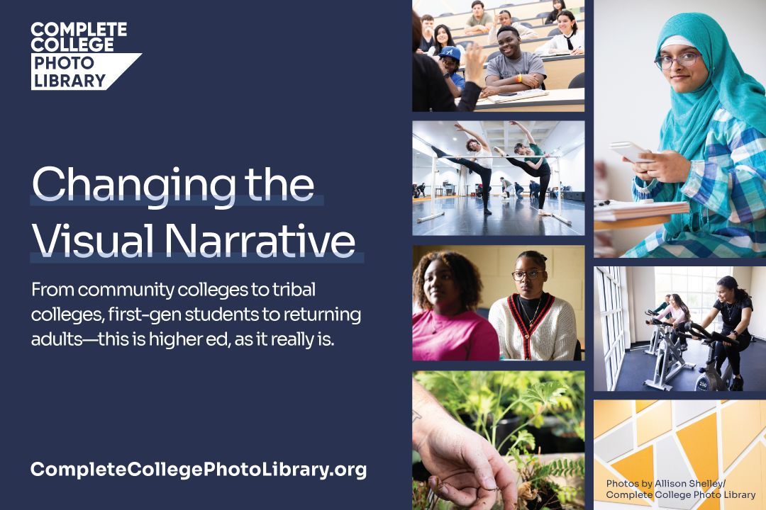 CompleteCollege's tweet image. Looking for images that actually represent your students and campus? The Complete College Photo Library has you covered.
Free to use. Authentic experiences. Genuine representation of today's higher ed landscape. Start browsing: CompleteCollegePhotoLibrary.org
#CompleteCollegePhotoLibrary