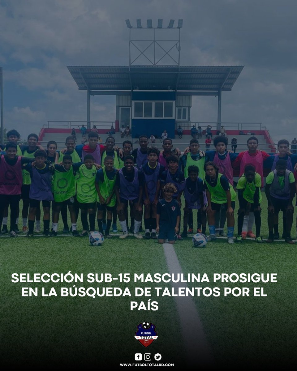 La Selección Dominicana Sub-15 Masculina continuará su recorrido por el país en procura de observar a los futbolistas nacidos en los años 2010-2011, este sábado 19 de julio de 2025 el cuerpo técnico nacional se trasladará hacia el Complejo Deportivo de Barahona.

#sedofutbol