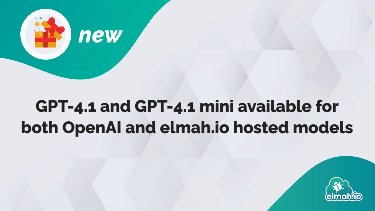 Changelog: GPT-4.1 and GPT-4.1 mini available for both OpenAI and elmah.io hosted models changelog.elmah.io/gpt-4-1-and-gp…