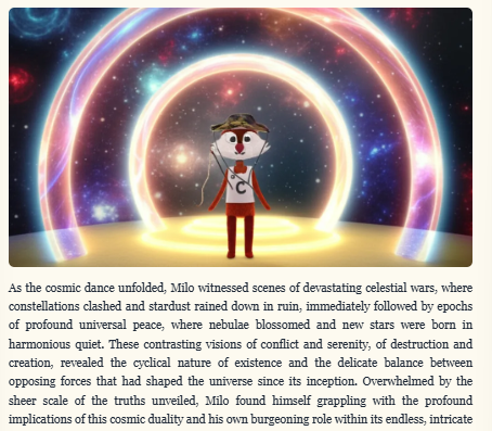 Just created my page in @‌campnetworkxyz's Never Ending Story using @‌StoryChain_AI 📖 Continue Milo's story for a chance to win a @‌CampTrailHeads WL spot! #NeverEndingStory