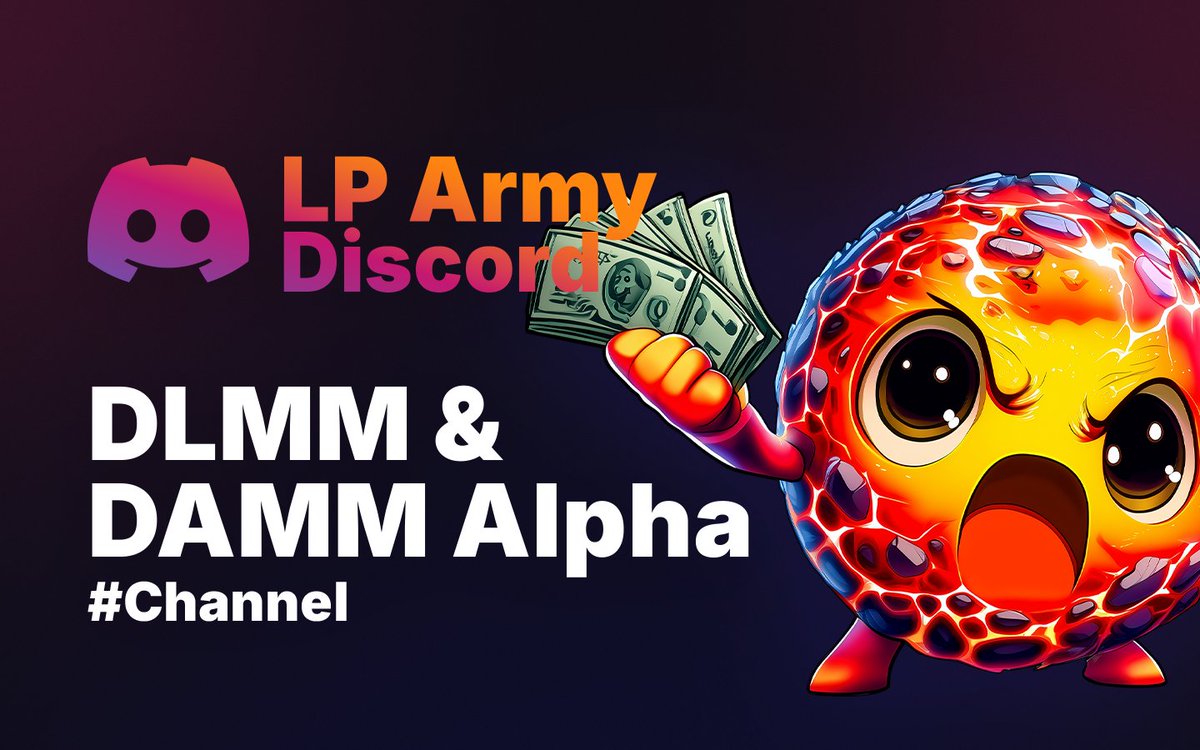 DLMM &amp; DAMM Alpha
You joined LPArmy for alpha, right? This is where it lives:

🔥 Live degen calls
💊 Memecoin action
🧠 Midcap setups
🌀 DAMM &amp; DLMM strategies

If it moves, we track it.

Watch the flow → discord.com/channels/12979…
