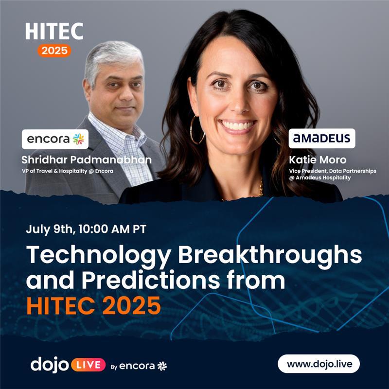 Join Amadeus' Katie Moro and <a href="/EncoraInc/">Encora</a>'s Shridhar Padmanabhan,for a post-HITEC debrief on the latest episode of <a href="/dojolive/">dojo.live</a>! hubs.ly/Q03wRxDx0