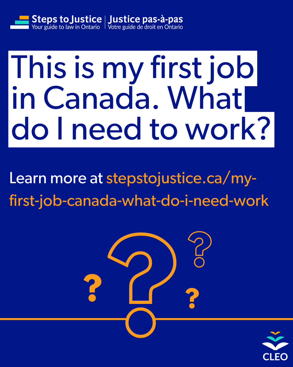 Looking to get your first job in Canada? Find out what you need.

stepstojustice.ca/my-first-job-c…