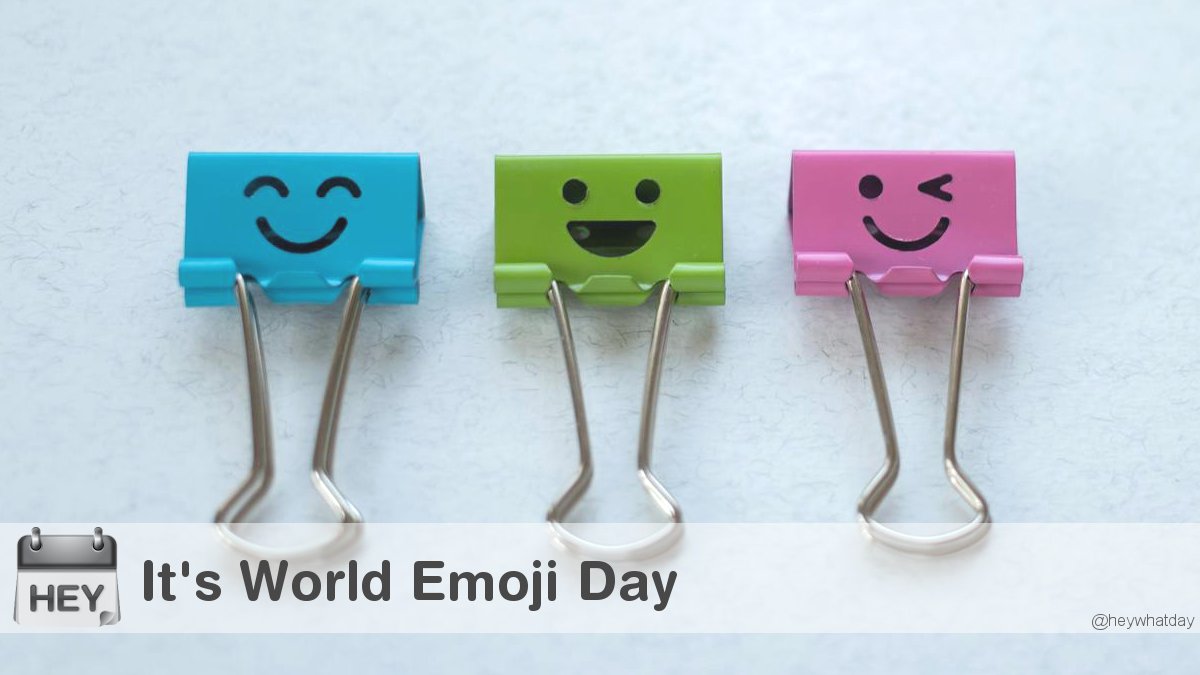 HeyWhatDay's tweet image. It's World Emoji Day! 
#WorldEmojiDay #EmojiDay #Emojis